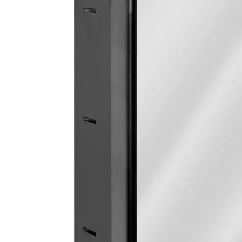 Organizzatore portaoggetti da parete in metallo nero con mensole in vetro 42x70 cm