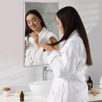 Specchiera da Bagno a Incasso in Cromo Spazzolato 16"x26"