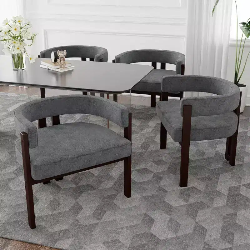 Tavolo da Bar Quadrato Minimalista 31,5'', Piano in MDF effetto Legno Scuro con Robusto Piedistallo e Poggiapiedi in Metallo, Tavolino da Pub Compatto per 2-4 Persone