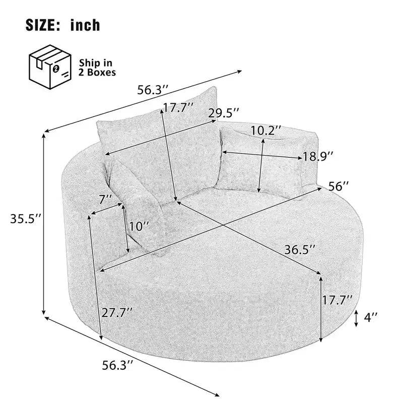 Sedia Girevole a 360° Poltrona Girevole a Barile Rotonda con 3 Cuscini Rimovibili per Salotto, Camera da Letto, Ufficio e Hotel, Verde