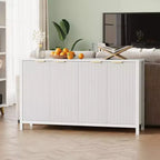 Mobile Credenza a 55 ante con spazio contenitivo, Tavolino da caffè in legno con ripiani regolabili, Tavolo Consolle da ingresso, Credenza moderna per soggiorno