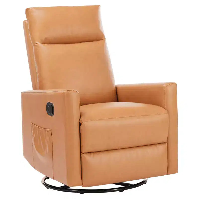 Poltrona con accento - Poltrona girevole a 360° in ciniglia con cuscino lombare