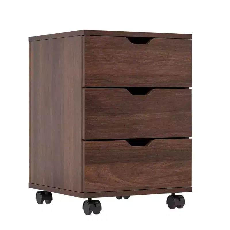 Cassettiera verticale a 3 cassetti su ruote in legno mobile sotto scrivania con rotelle per ufficio domestico