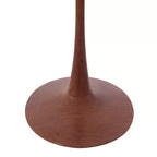 Tavolo da pranzo rotondo Bristol 27 con piano in pietra sinterizzata e base a piedistallo in acciaio color ciliegio per cucina e sala da pranzo moderne