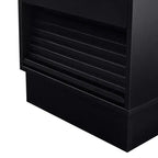 Comodino Moderno con 2 Cassetti, Luci LED e Porte di Ricarica, Ampio Spazio Contenitivo