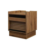 Comodino Moderno con 2 Cassetti, Luci LED e Porte di Ricarica, Ampio Spazio Contenitivo