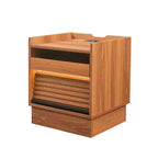 Comodino Moderno con 2 Cassetti, Luci LED e Porte di Ricarica, Ampio Spazio Contenitivo
