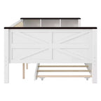 Daybed Gibson in Legno con Ripiani Contenitore e Schienale Imbottito