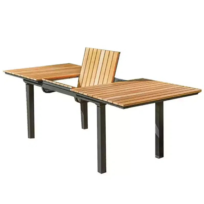 Tavolo da pranzo allungabile da esterno 157-213 cm, alluminio, marrone