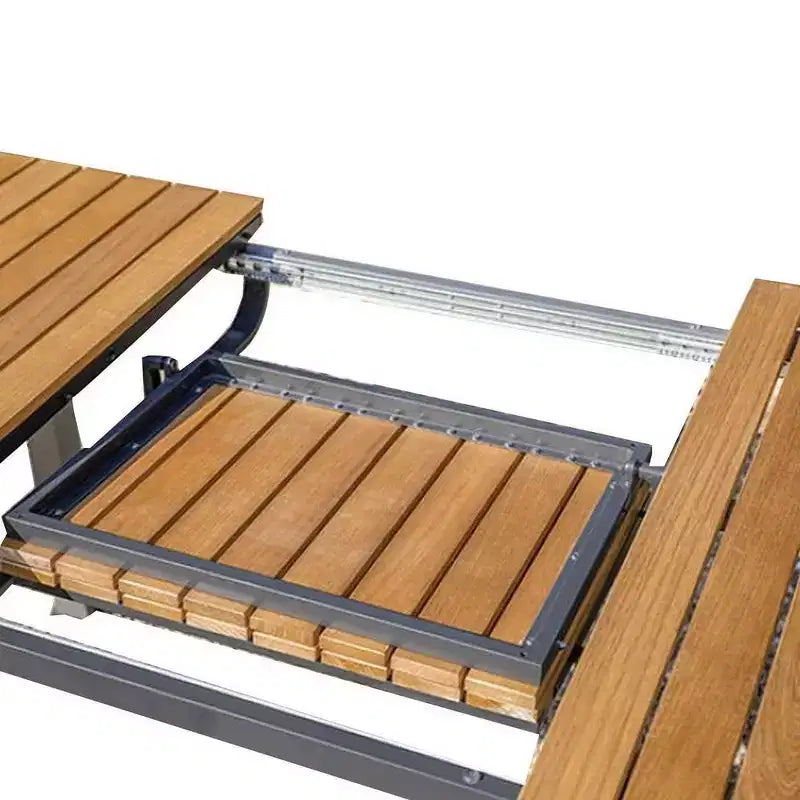 Tavolo da pranzo allungabile da esterno 157-213 cm, alluminio, marrone