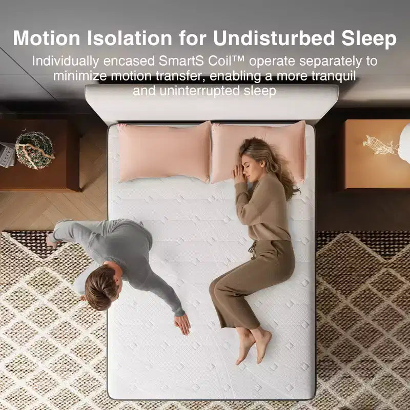 Materasso ibrido matrimoniale medio da 12 pollici in memory foam e a molle insacchettate in scatola