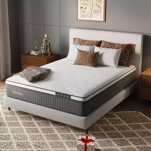 Materasso ibrido matrimoniale medio da 12 pollici in memory foam e a molle insacchettate in scatola