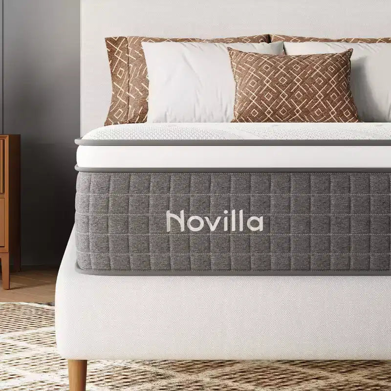 Materasso ibrido matrimoniale medio da 12 pollici in memory foam e a molle insacchettate in scatola