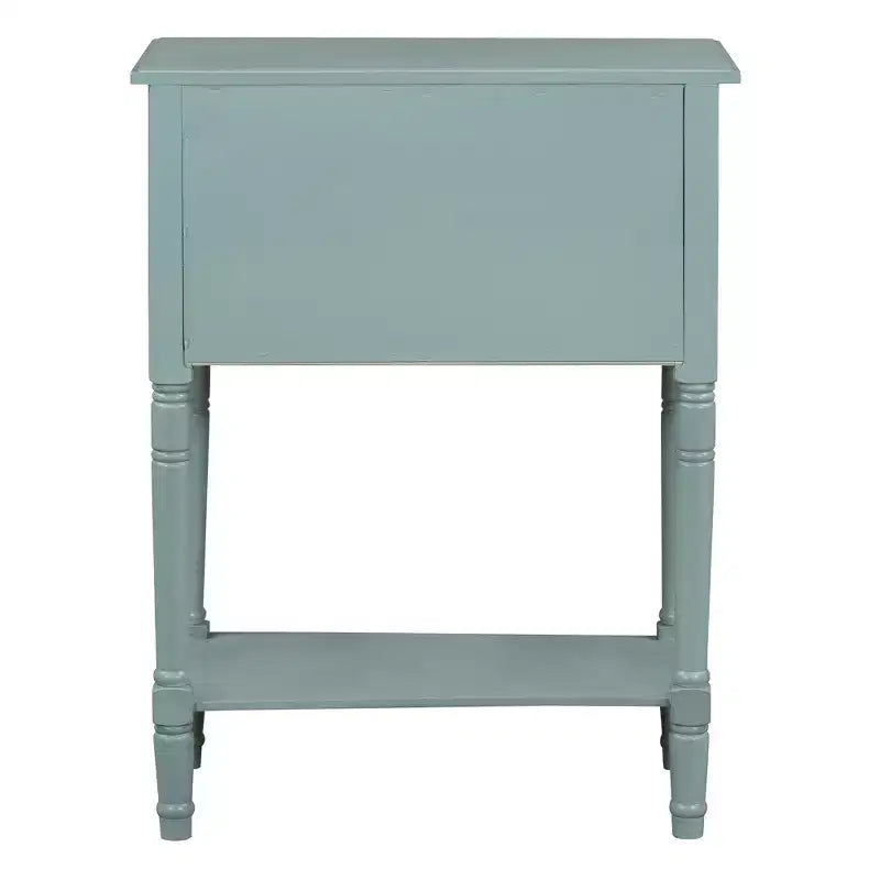 Consolle piccola retrò con cassetti e ripiano inferiore, tavolo da ingresso in legno stile rustico con portaoggetti, tavolino sottile in legno per ingresso