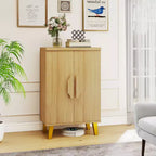 Credenza Buffet Mobile Contenitore con Ante Doppie e 3 Ripiani Staccabili