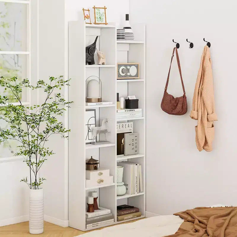 Libreria a 11 ripiani con kit antiribaltamento Scaffale in legno a forma di albero
