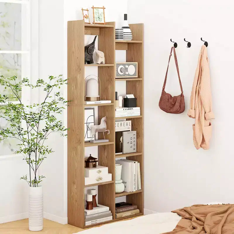 Libreria a 11 ripiani con kit antiribaltamento Scaffale in legno a forma di albero