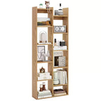 Costway 11-Tier Bookcase w/Anti-Tipping Kits Wood Display Shelf Tree-Shaped Bookshelf
