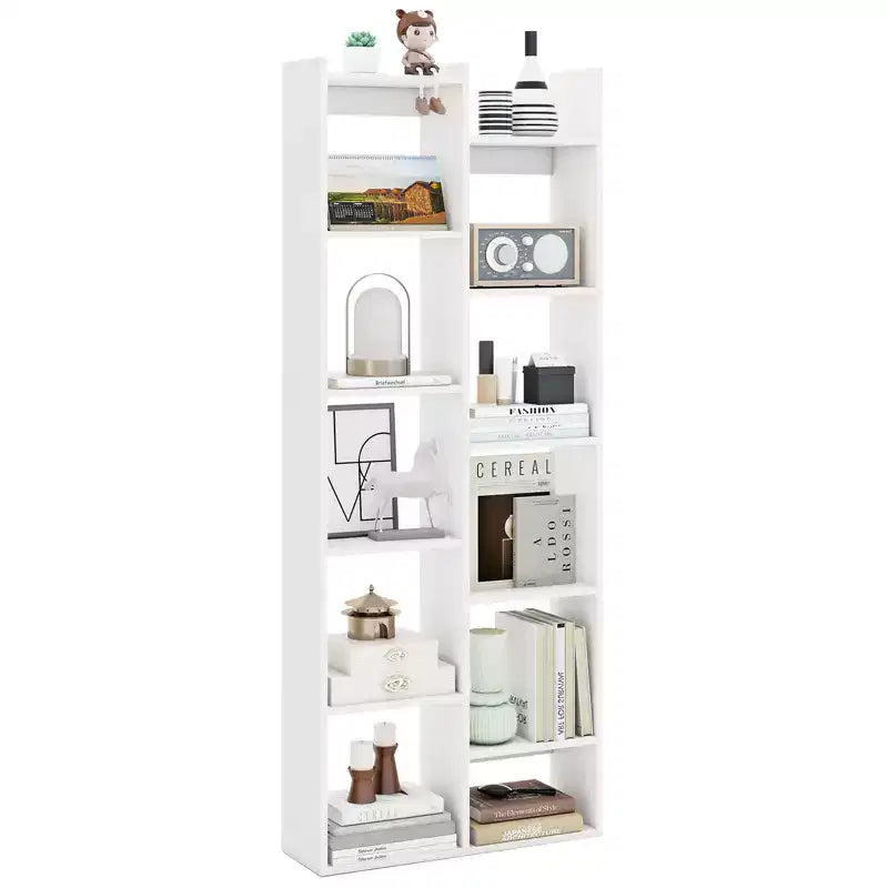Libreria a 11 ripiani con kit antiribaltamento Scaffale in legno a forma di albero