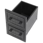 Isola da Cucina con Anta a Ribalta, Carrello da Cucina su Ruote con Ante, Cassetti e Presa di Corrente per Sala da Pranzo
