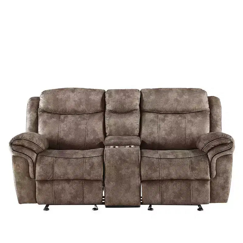 Acme Furniture Zubaida Sofa Two Tone Chocolate Velvet