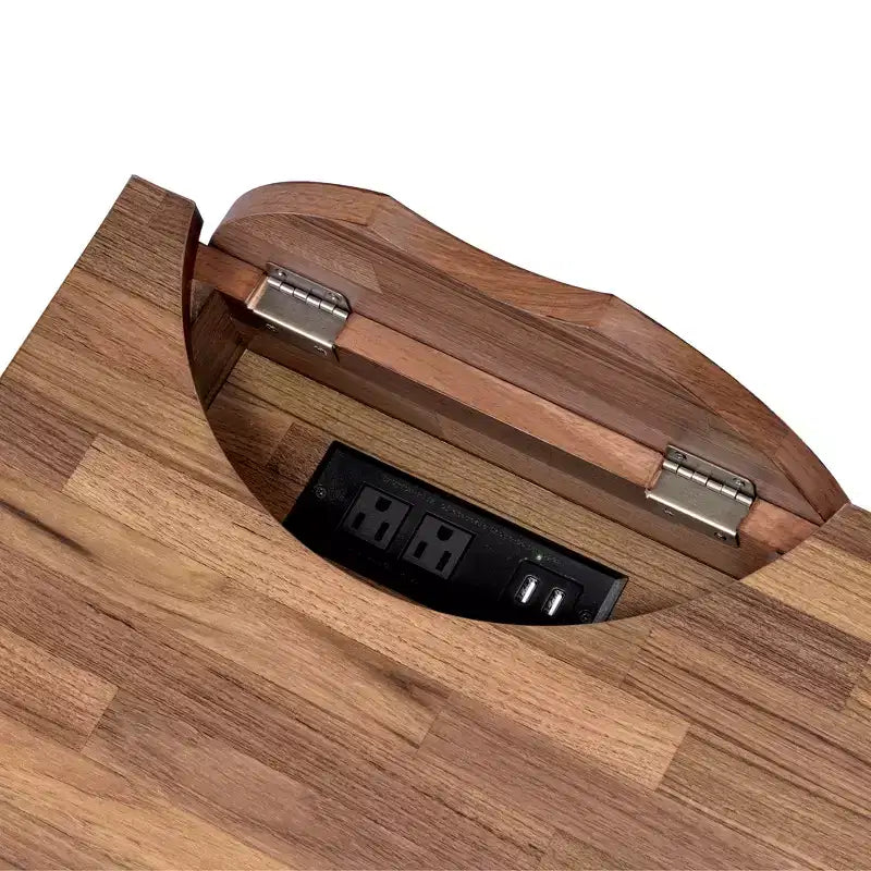 Scrivania per Computer Marganza Beige/Nero: Stile Industriale, Larghezza 150 cm, Struttura in Acciaio, 3 Cassetti, Porte USB