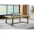 Tavolino da caffè Dalenville Nero Metallizzato/Grigio/Marrone/Beige: Base a cavalletto, Finitura anticata