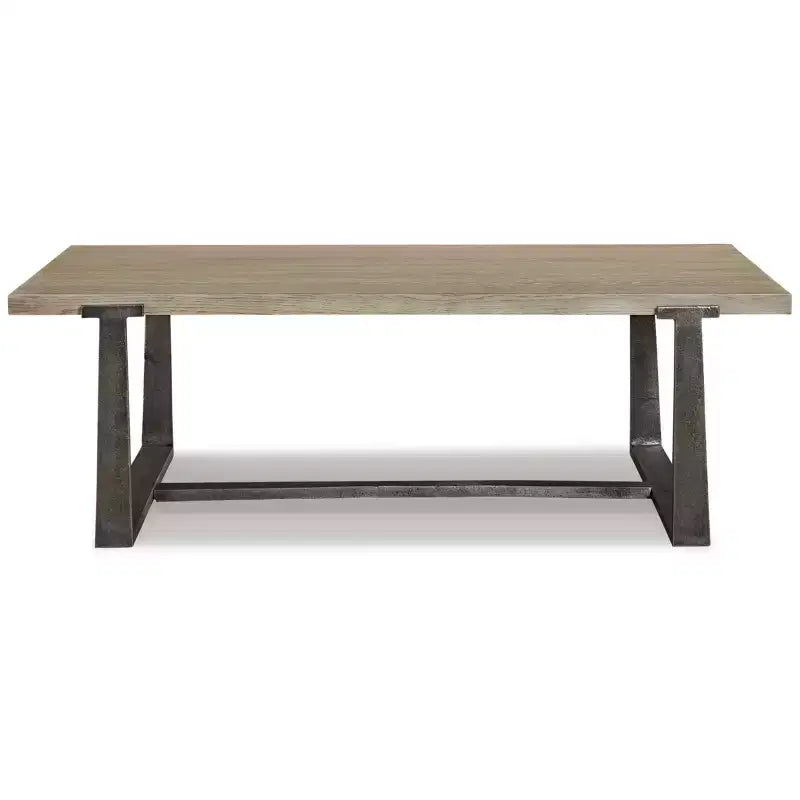Tavolino da caffè Dalenville Nero Metallizzato/Grigio/Marrone/Beige: Base a cavalletto, Finitura anticata