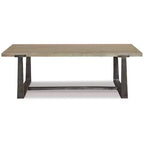 Tavolino da caffè Dalenville Nero Metallizzato/Grigio/Marrone/Beige: Base a cavalletto, Finitura anticata