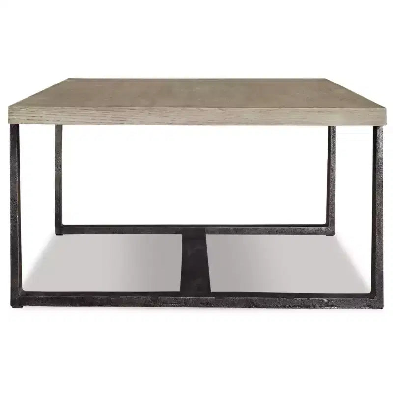 Tavolino da caffè Dalenville Nero Metallizzato/Grigio/Marrone/Beige: Base a cavalletto, Finitura anticata