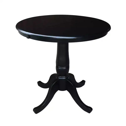 36 Round Top Pedestal Dining Table with 12 Drop Leaf - International Concepts